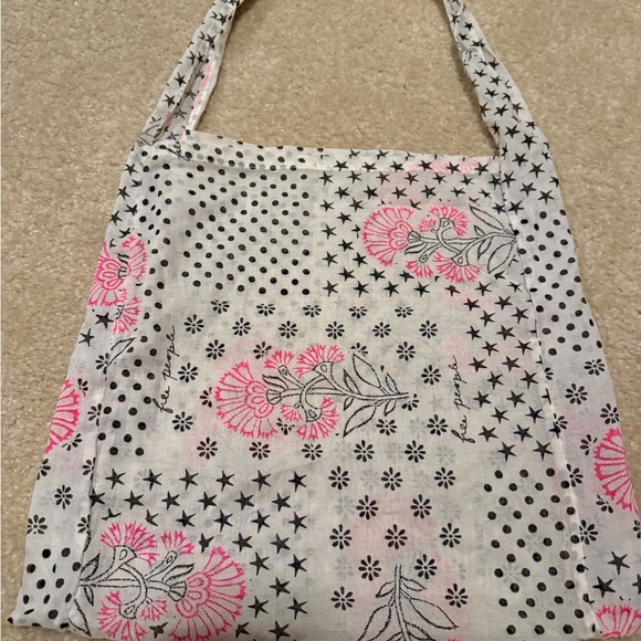 FREE PEOLE Floral and Polka Dot Reusable Shoulder/Crossbody Bag 15X15 - Picture 4 of 4